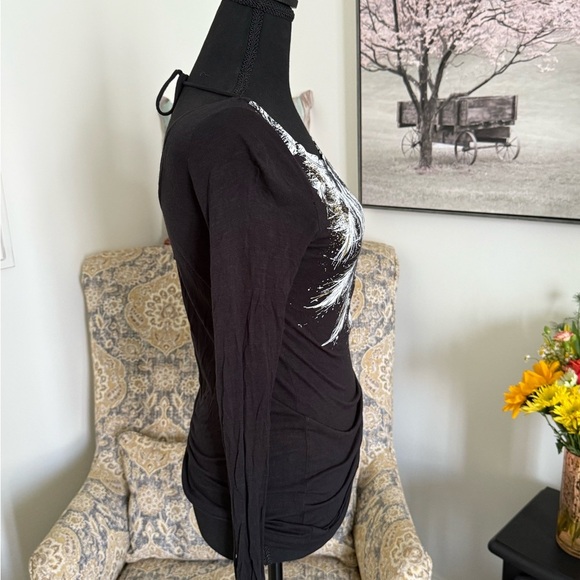 Miley Cyrus Charcoal Gray Knit Top - Picture 4 of 5